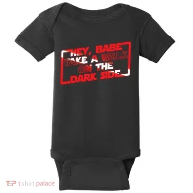 Hey Babe Take A Walk On The Dark Side Baby Bodysuit