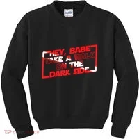 Hey Babe Take A Walk On The Dark Side Kids Sweatshirt thumb 0