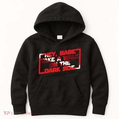 Hey Babe Take A Walk On The Dark Side Kids Hoodie