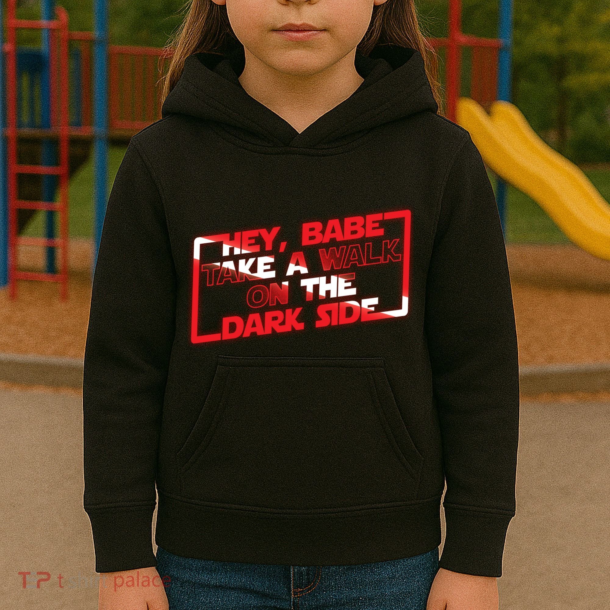 Hey Babe Take A Walk On The Dark Side Kids Hoodie