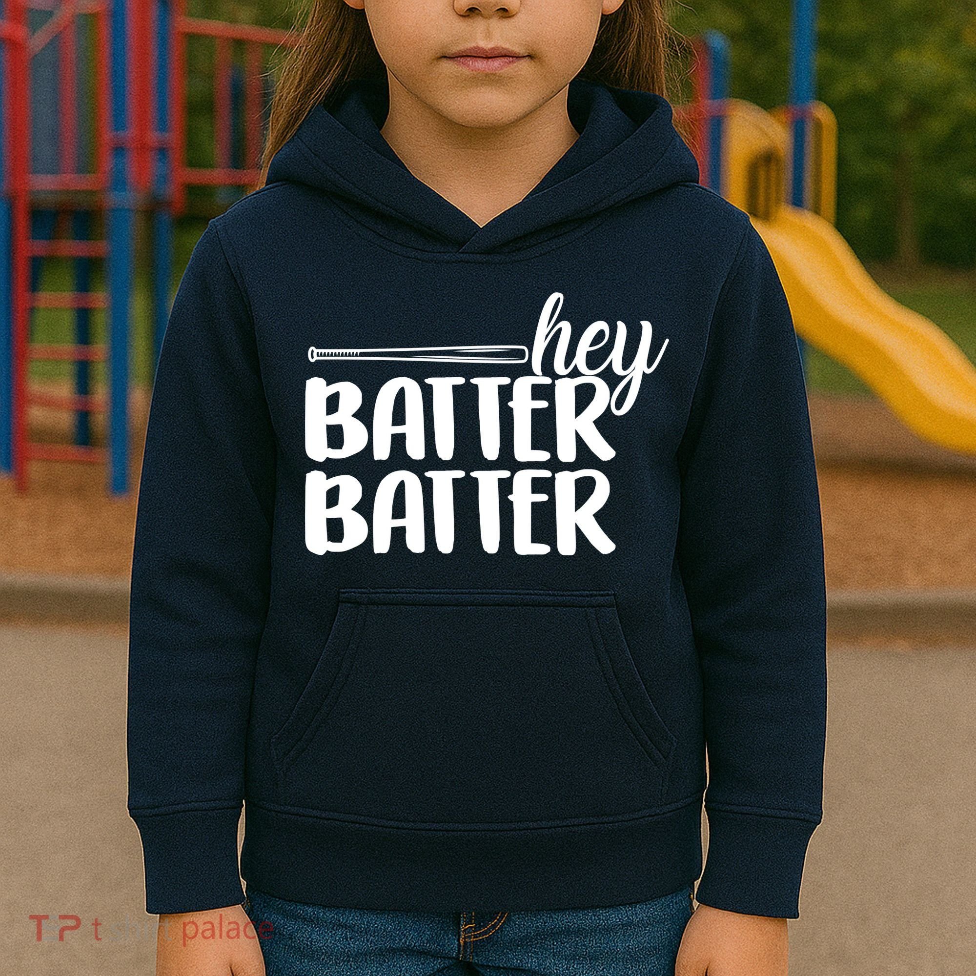 Hey Batter Batter Kids Hoodie