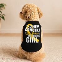 Hey Cancer You Picked The Wrong Girl Doggie Tank thumb 2