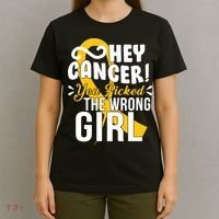 Hey Cancer You Picked The Wrong Girl T-Shirt thumb 4