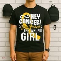 Hey Cancer You Picked The Wrong Girl T-Shirt thumb 6