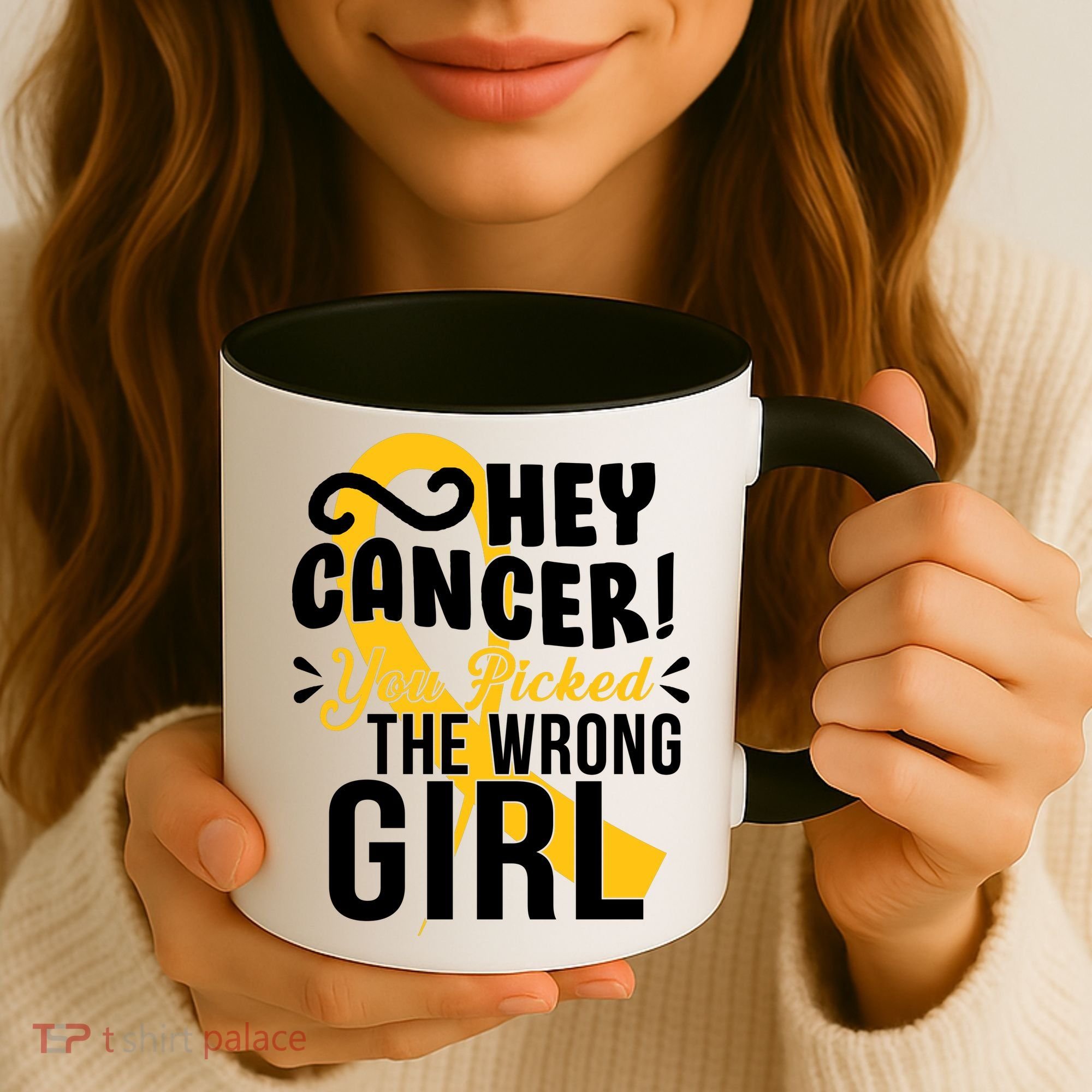 Hey Cancer You Picked The Wrong Girl Coffee Mug