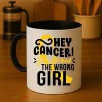 Hey Cancer You Picked The Wrong Girl Coffee Mug thumb 4