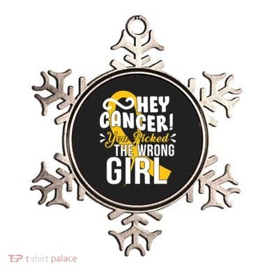 Hey Cancer You Picked The Wrong Girl Ornament