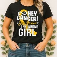 Hey Cancer You Picked The Wrong Girl Women's T-Shirt thumb 2