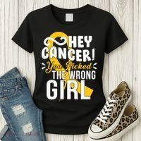 Hey Cancer You Picked The Wrong Girl Women's T-Shirt thumb 3
