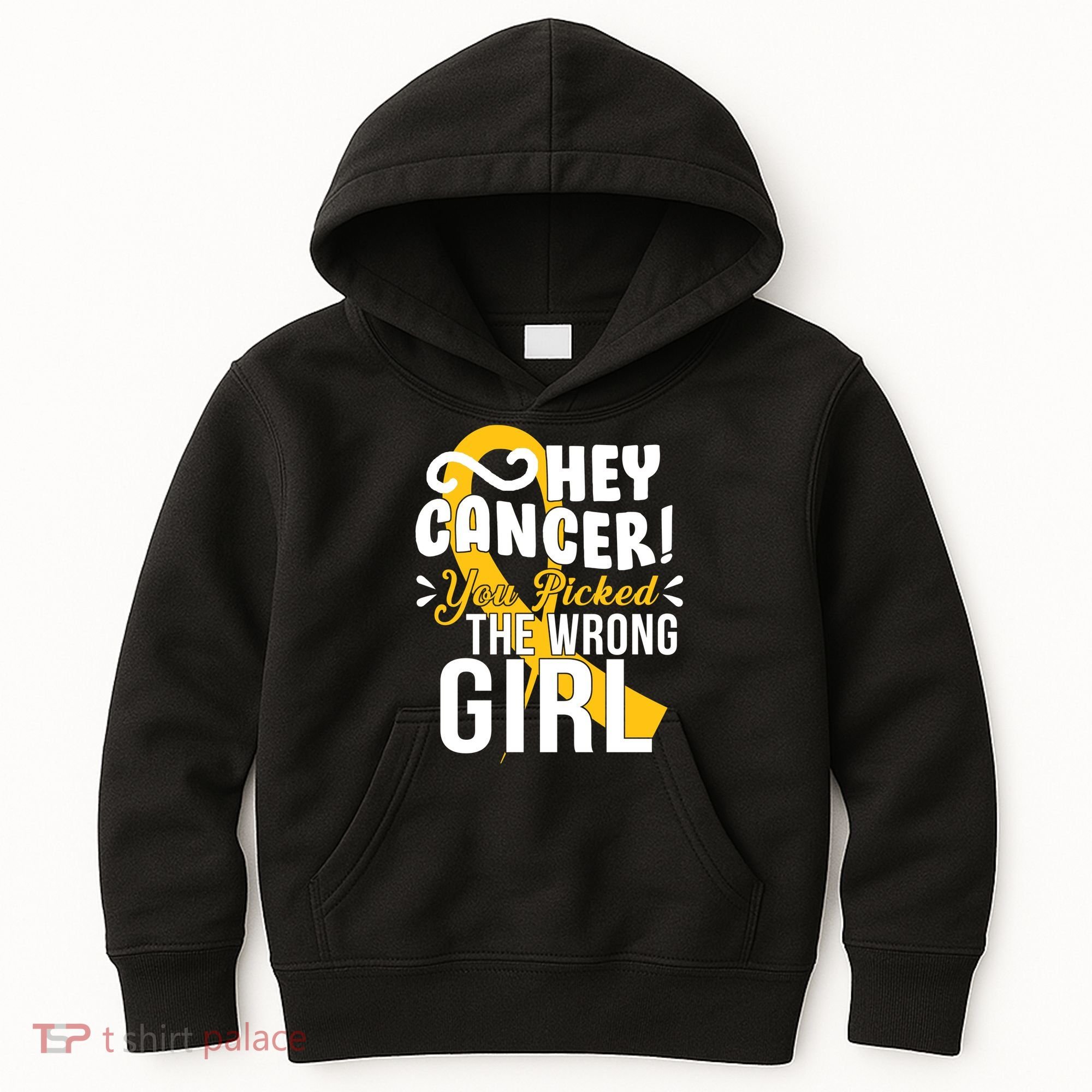Hey Cancer You Picked The Wrong Girl Kids Hoodie