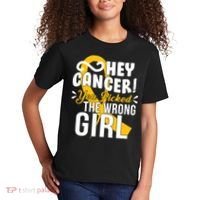 Hey Cancer You Picked The Wrong Girl Kids T-Shirt thumb 2
