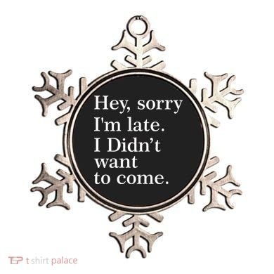 Hey, Sorry I'm Late. I Didn't Want To Come. Ornament