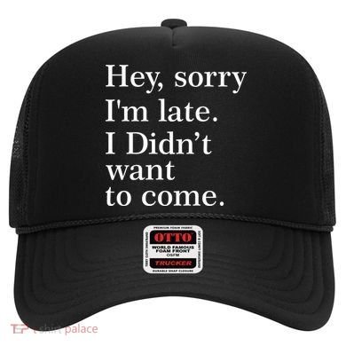 Hey, Sorry I'm Late. I Didn't Want To Come. Hat
