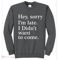 Hey, Sorry I'm Late. I Didn't Want To Come. Sweatshirt thumb 0