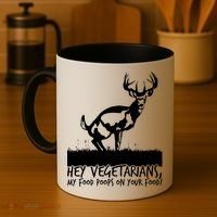 Hey Vegetarian My Food Poops On Your Food Coffee Mug thumb 4