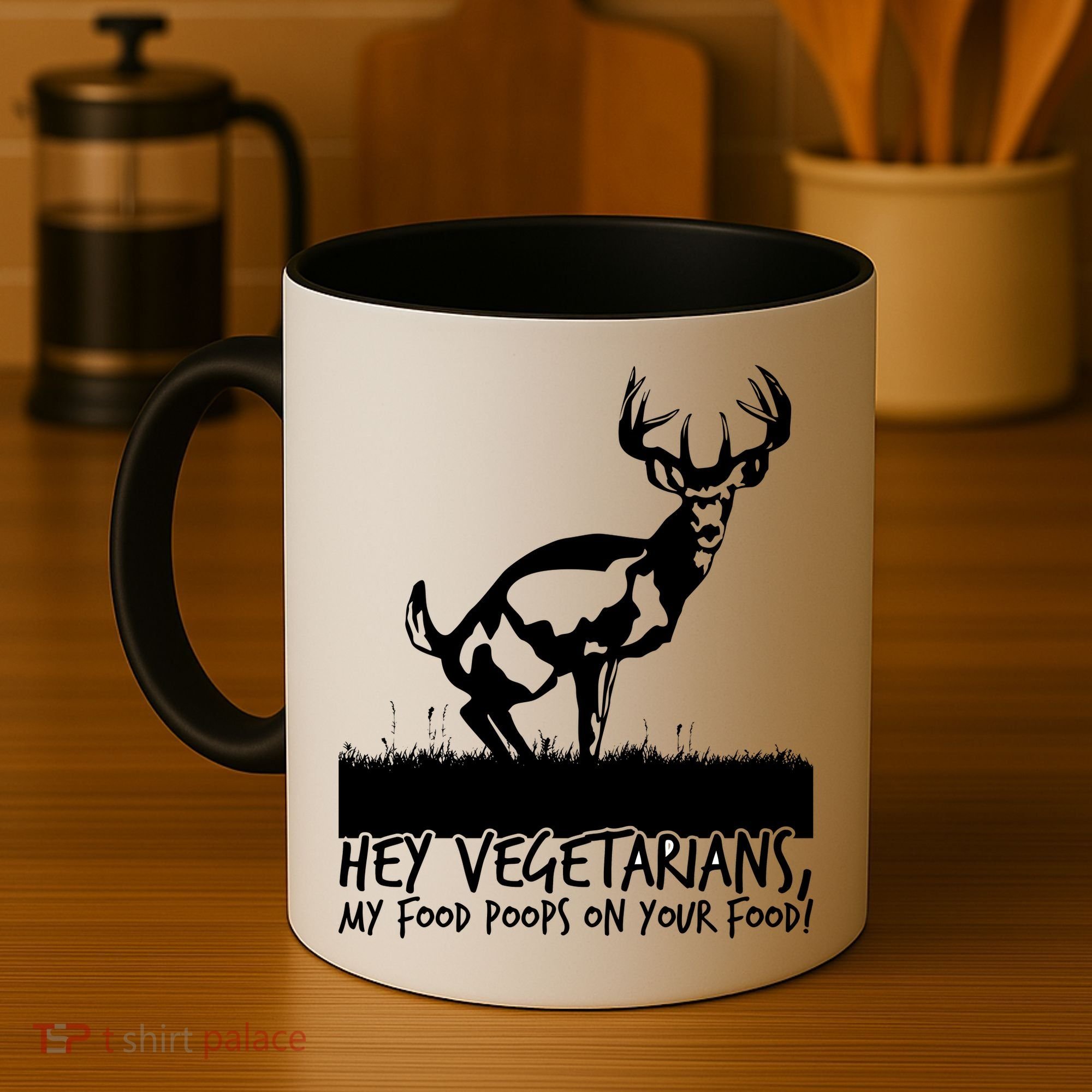Hey Vegetarian My Food Poops On Your Food Coffee Mug