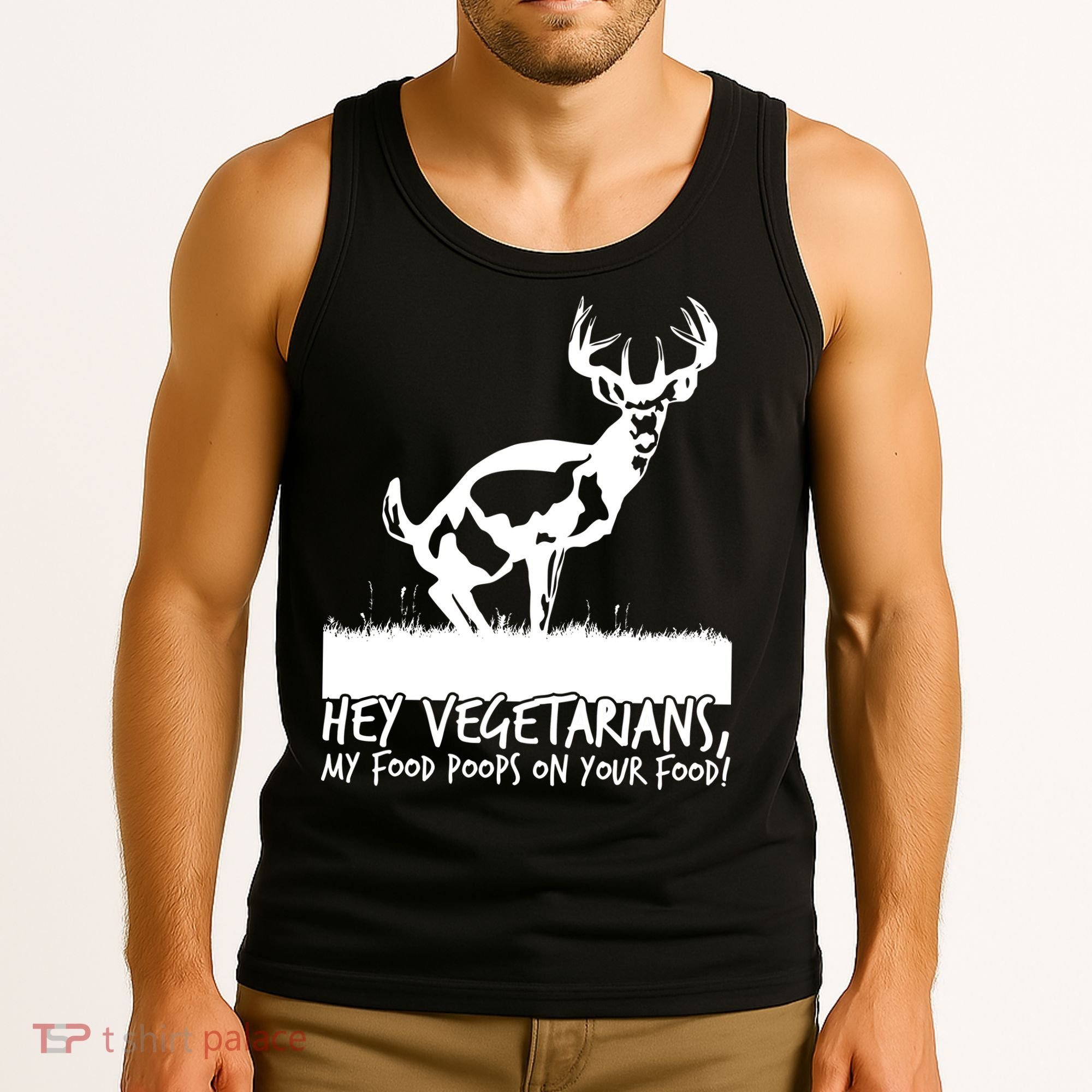 Hey Vegetarian My Food Poops On Your Food Tank Top