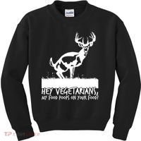 Hey Vegetarian My Food Poops On Your Food Kids Sweatshirt thumb 0