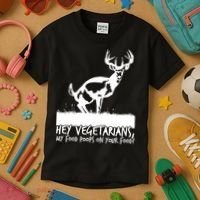 Hey Vegetarian My Food Poops On Your Food Kids T-Shirt thumb 3