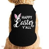 Happy Easter Y’all Easter Day Ears Bunny Girl Women Doggie Tank thumb 0