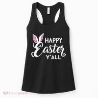 Happy Easter Y’all Easter Day Ears Bunny Girl Women Women's Tank Top thumb 0