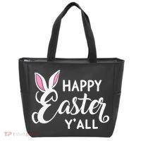 Happy Easter Y’all Easter Day Ears Bunny Girl Women Tote Bag thumb 0