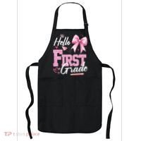 Hello First 1st Grade First Day Of School Coquette Teacher Apron thumb 0