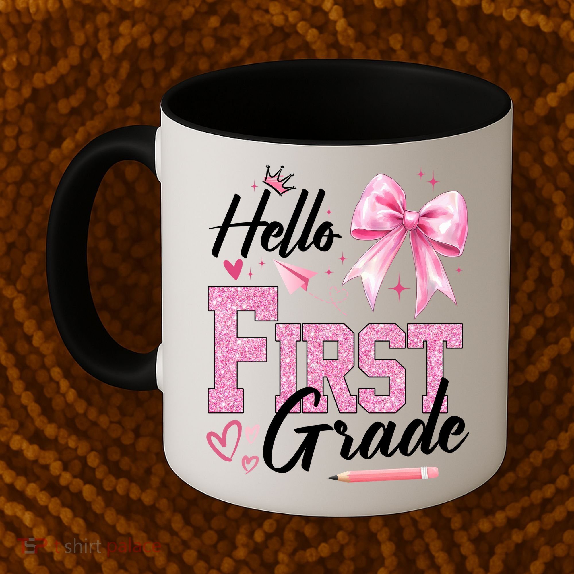 Hello First 1st Grade First Day Of School Coquette Teacher Coffee Mug