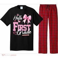 Hello First 1st Grade First Day Of School Coquette Teacher Pajama Set thumb 0