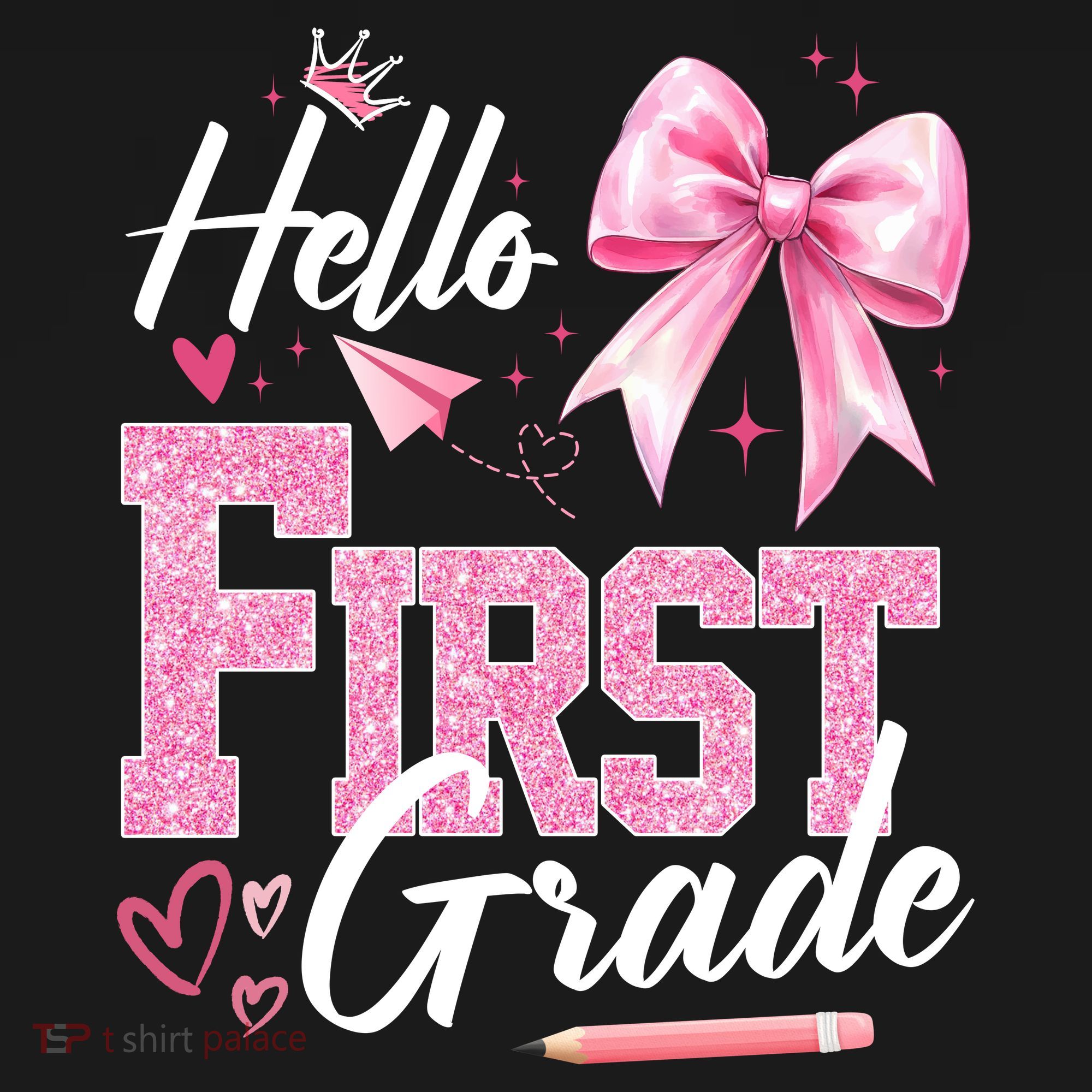 Hello First 1st Grade First Day Of School Coquette Teacher Women's Hoodie