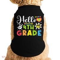 Hello Fourth 4th Grade Happy First Day Of School Doggie Tank thumb 0
