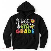 Hello Fourth 4th Grade Happy First Day Of School Hoodie thumb 0