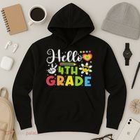 Hello Fourth 4th Grade Happy First Day Of School Hoodie thumb 3