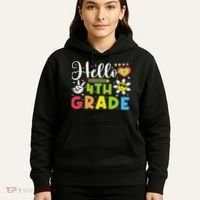 Hello Fourth 4th Grade Happy First Day Of School Hoodie thumb 5