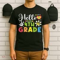 Hello Fourth 4th Grade Happy First Day Of School T-Shirt thumb 6