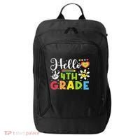 Hello Fourth 4th Grade Happy First Day Of School City Backpack thumb 0