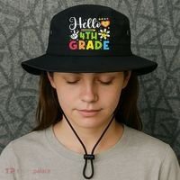 Hello Fourth 4th Grade Happy First Day Of School Bucket Hat thumb 3