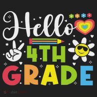 Hello Fourth 4th Grade Happy First Day Of School Beanie thumb 2
