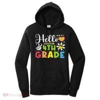 Hello Fourth 4th Grade Happy First Day Of School Women's Hoodie thumb 0