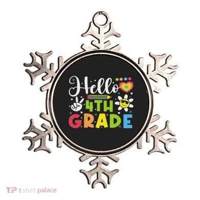 Hello Fourth 4th Grade Happy First Day Of School Ornament