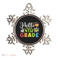Hello Fourth 4th Grade Happy First Day Of School Ornament thumb 0