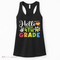 Hello Fourth 4th Grade Happy First Day Of School Women's Tank Top thumb 0
