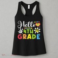 Hello Fourth 4th Grade Happy First Day Of School Women's Tank Top thumb 3