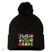 Hello Fourth 4th Grade Happy First Day Of School Pom Pom 12in Knit Beanie thumb 0