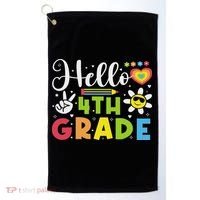 Hello Fourth 4th Grade Happy First Day Of School Golf Towel thumb 0
