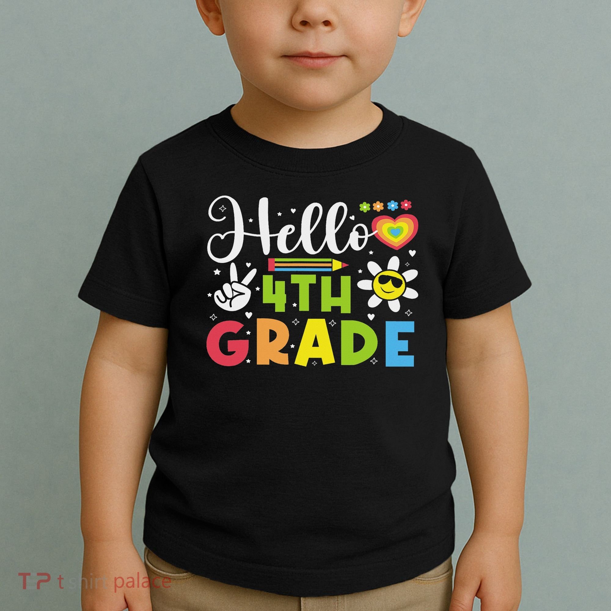 Hello Fourth 4th Grade Happy First Day Of School Toddler T-Shirt