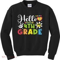 Hello Fourth 4th Grade Happy First Day Of School Kids Sweatshirt thumb 0