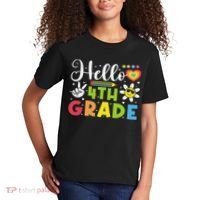 Hello Fourth 4th Grade Happy First Day Of School Kids T-Shirt thumb 2