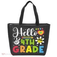 Hello Fourth 4th Grade Happy First Day Of School Tote Bag thumb 0