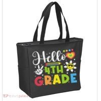 Hello Fourth 4th Grade Happy First Day Of School Tote Bag thumb 2